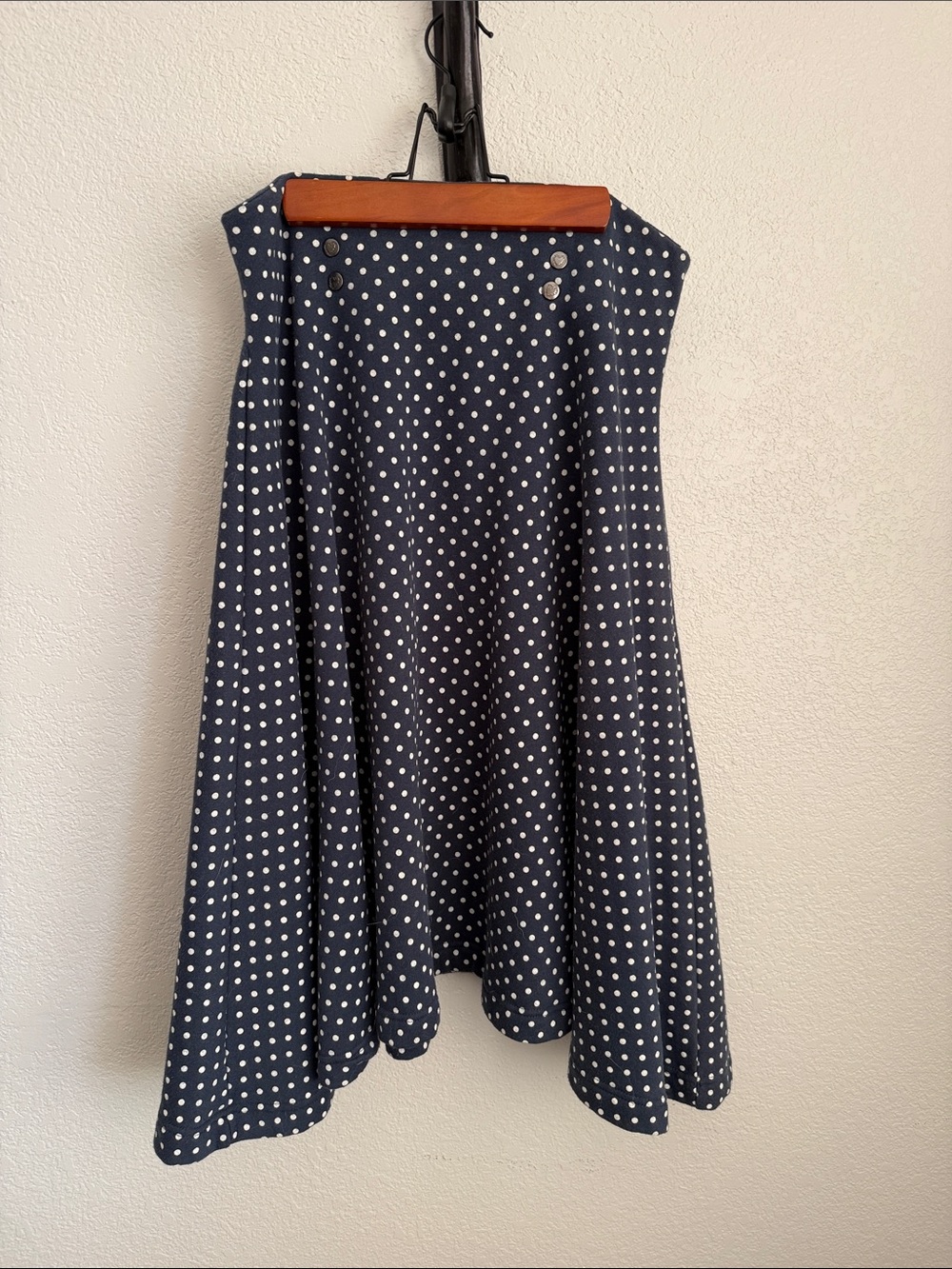 Effie's Heart Navy Polka Dot Circle Skirt